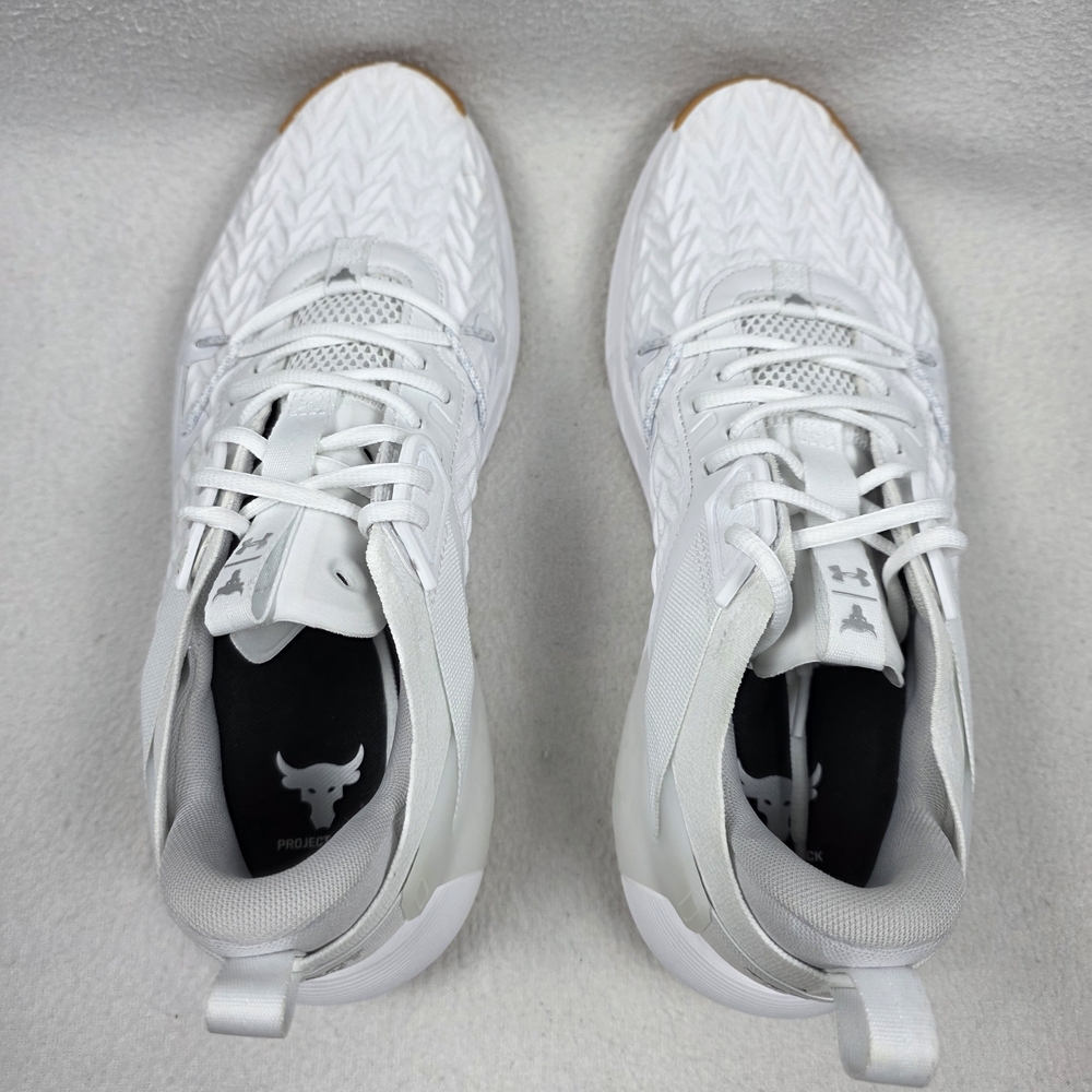 Under Armour Project Rock 6 Men's Shoes Size 12 White Gum Bottom Gym Training - Picture 8 of 12